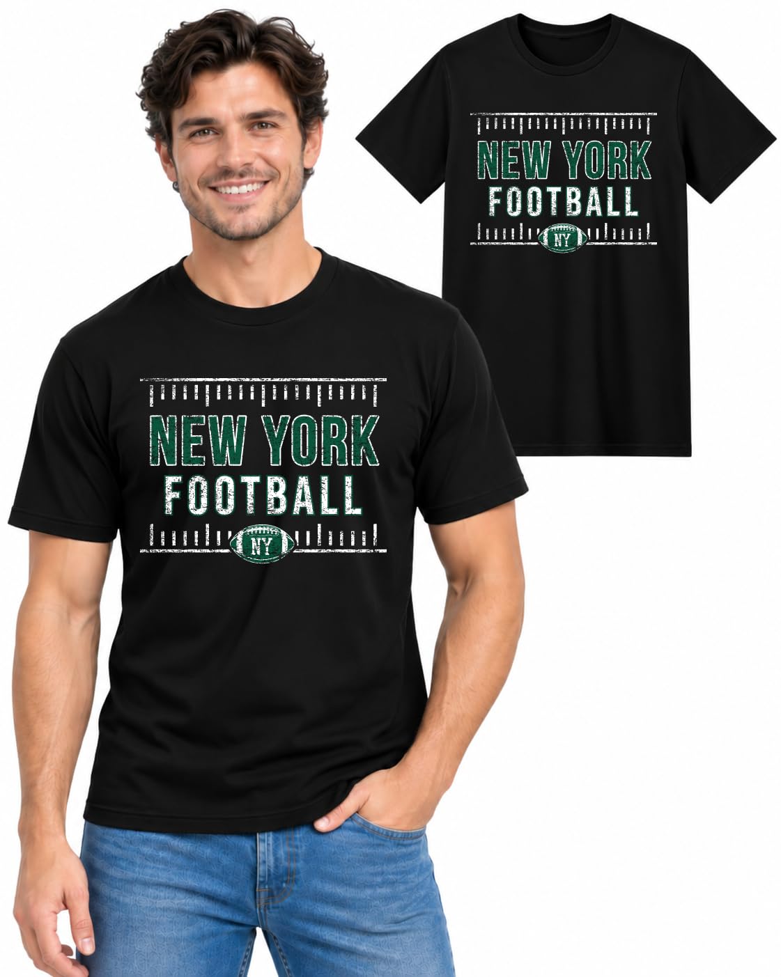 Football Fan City Tee Graphic TShirt for Men and Women Cotton Unisex Tee