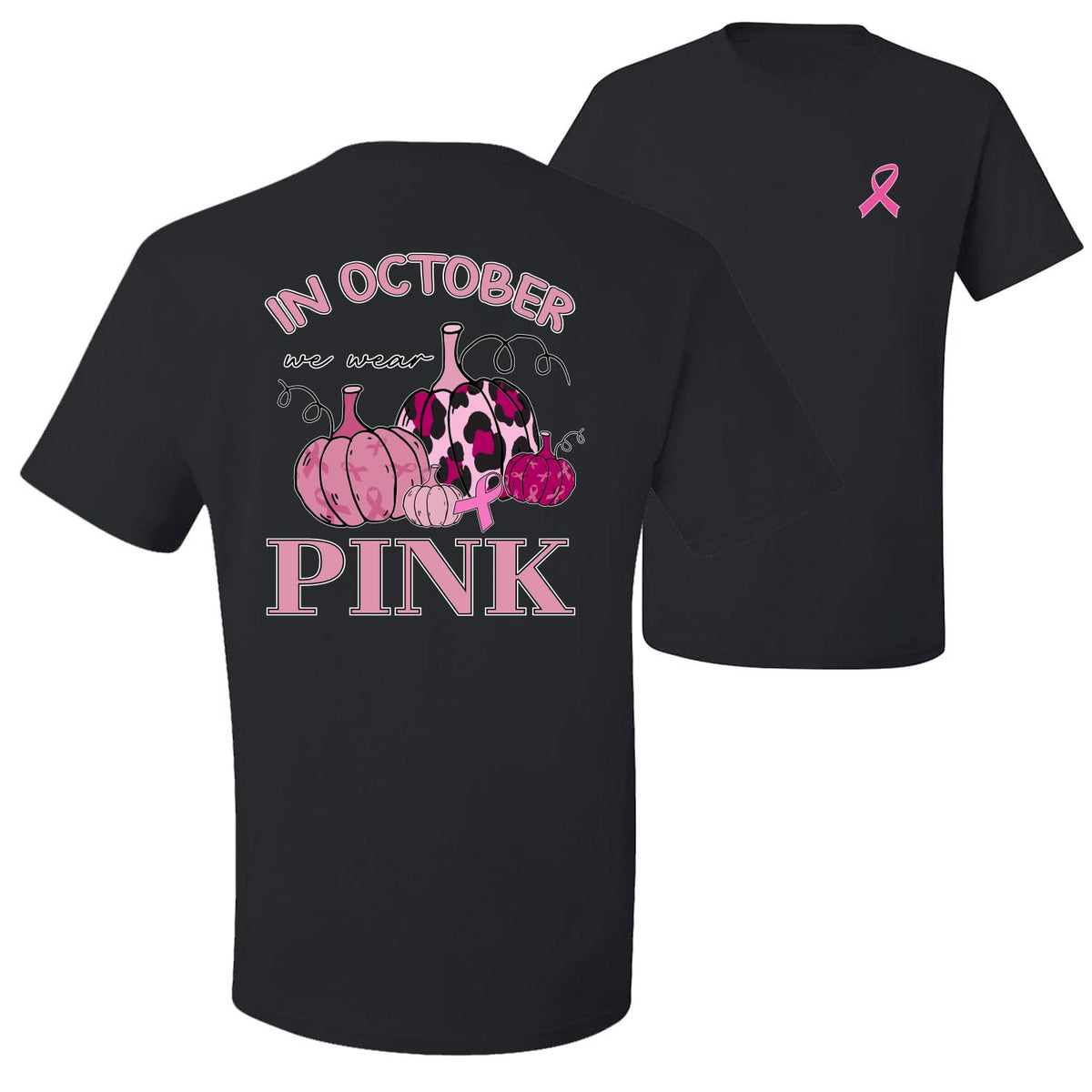 Breast Cancer Awareness Faith Pink Ribbon Sunflower Front and Back Unisex T-Shirt