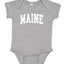 State of Maine College Style White Fashion Baby Creeper Boys Girls Infant Bodysuit