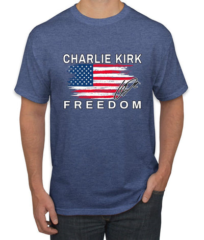 Freedom Shirt Red White and Blue USA Flag Tee, Patriotism American Pride Men's T-Shirt