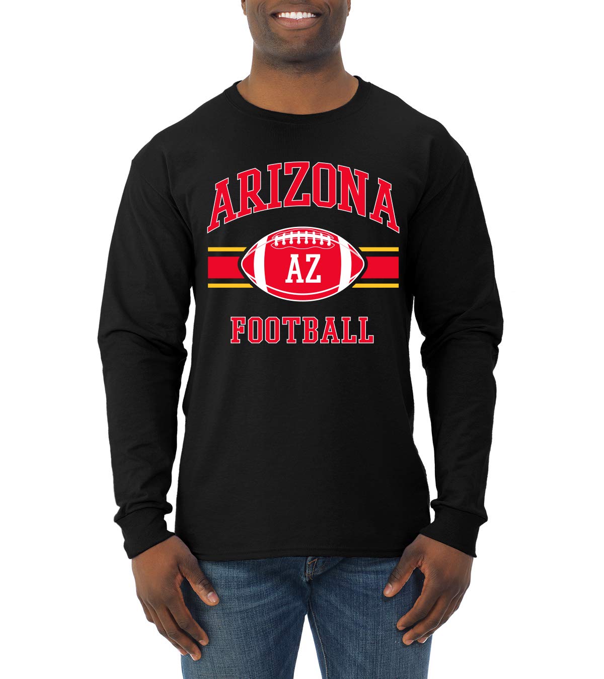 City of Arizona ARI American Football Fantasy Fan Sports Mens Long Sleeve Shirt
