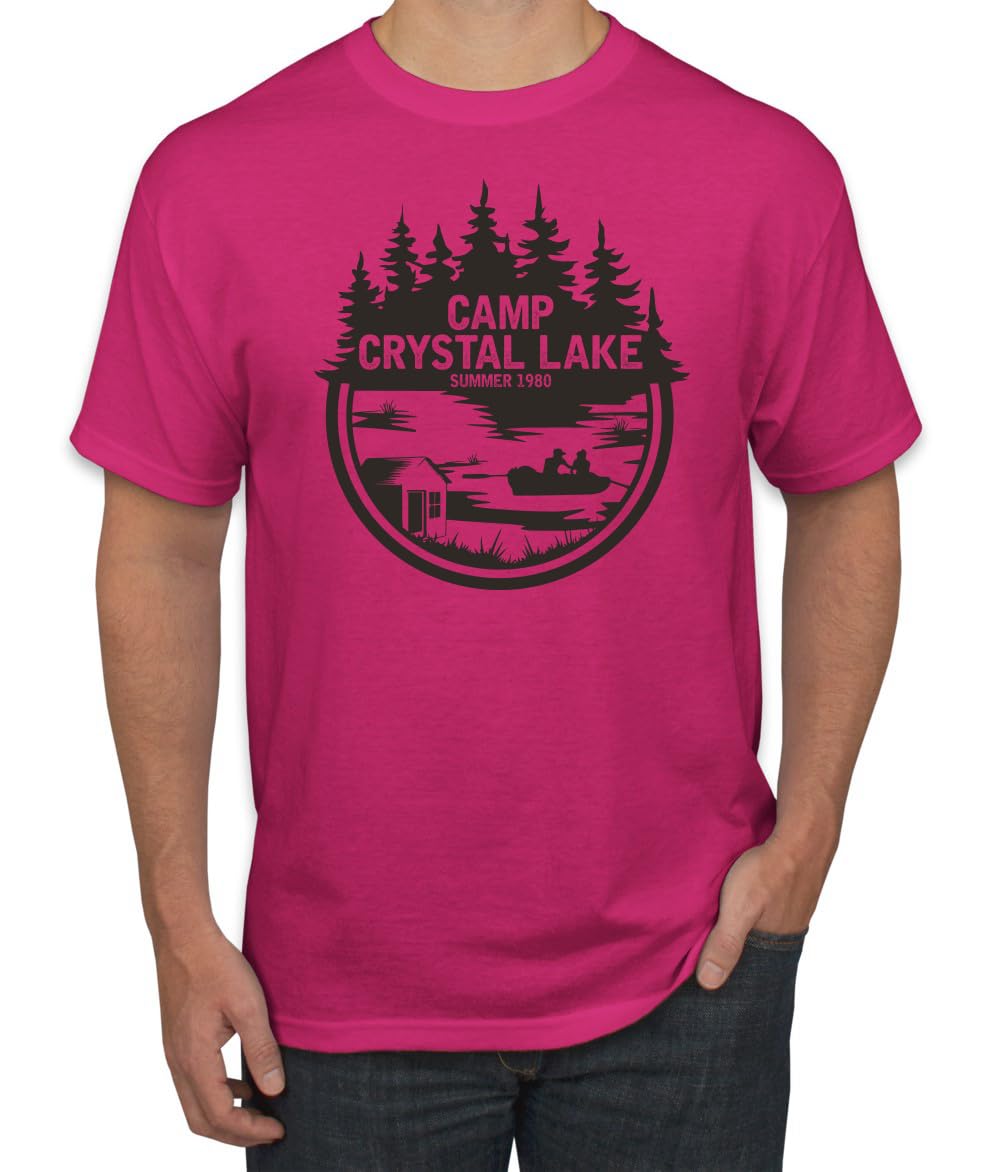 Camp Crystal Lake Retro NJ 80s Horror Movie Jason Pop Culture Men's T-Shirt