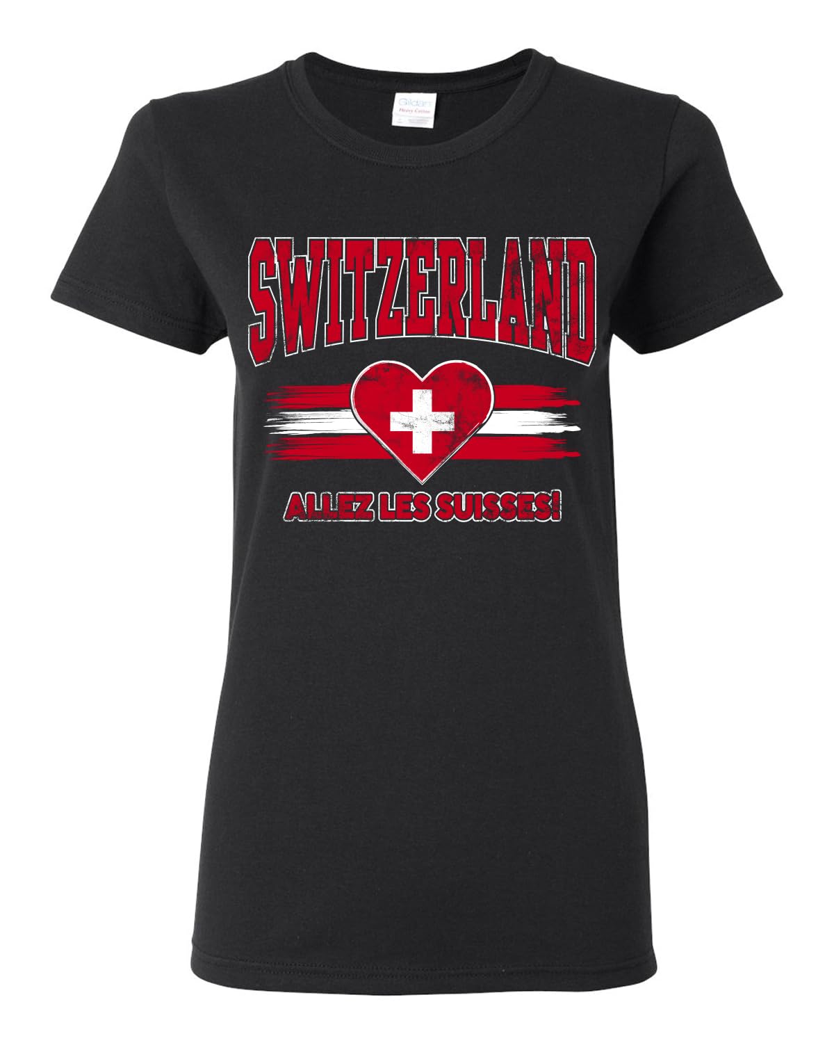 Flag Heart Soccer Fan | Women's Novelty Shirt | Game Day Gift for Her T-Shirt
