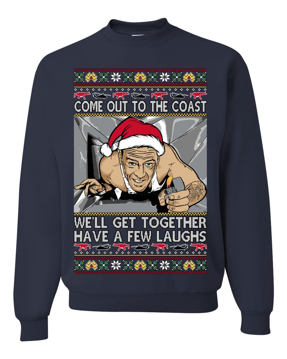 Nakatomi Christmas Party McClane Ugly Christmas Sweater Crewneck Sweatshirt