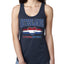 Flag Heart Soccer Fan, Women's Novelty Shirt, Game Day Gift for Her Racerback Tank Top