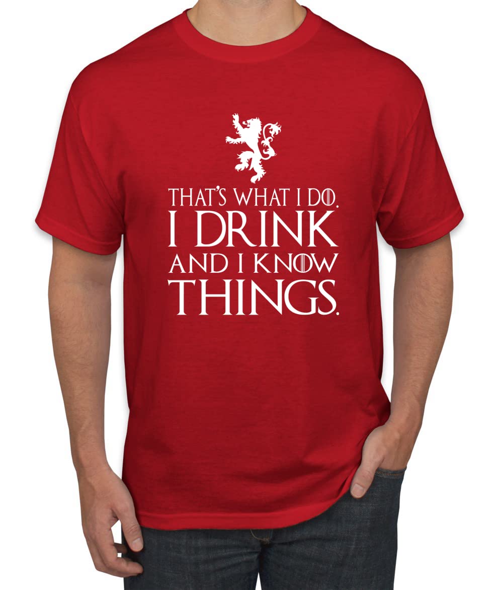 I Drink and I Know Things Tyrion GOT White Pop Culture Men's T-Shirt