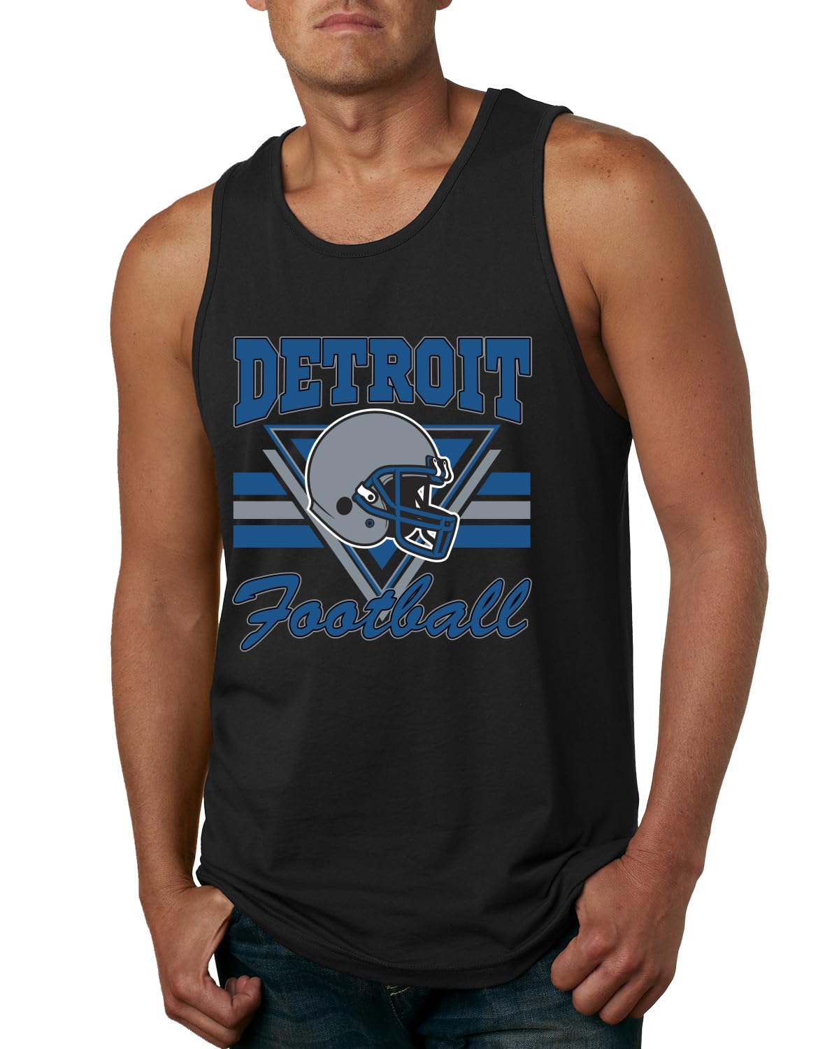 Vintage American Footbal Team Fan Helmets Sports Mens Tank Top