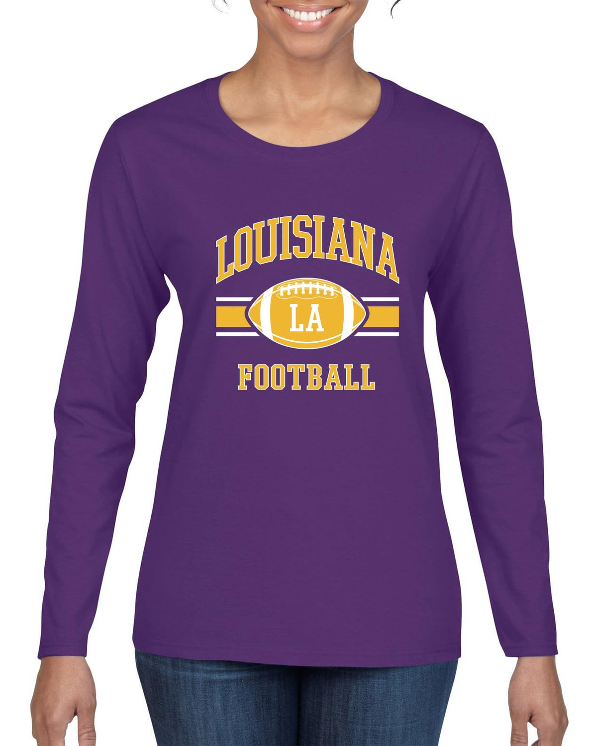College Football Fan Vintage American Team Design, Retro USA Sports Women's Long Sleeve T-Shirt