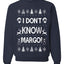 I Don't Know Margo Ugly Christmas Sweater Unisex Crewneck Sweatshirt