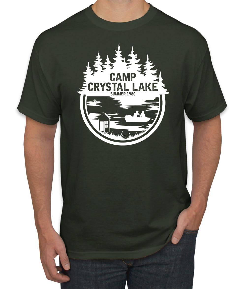 Camp Crystal Lake Retro NJ 80s White Horror Movie Jason Pop Culture Men's T-Shirt