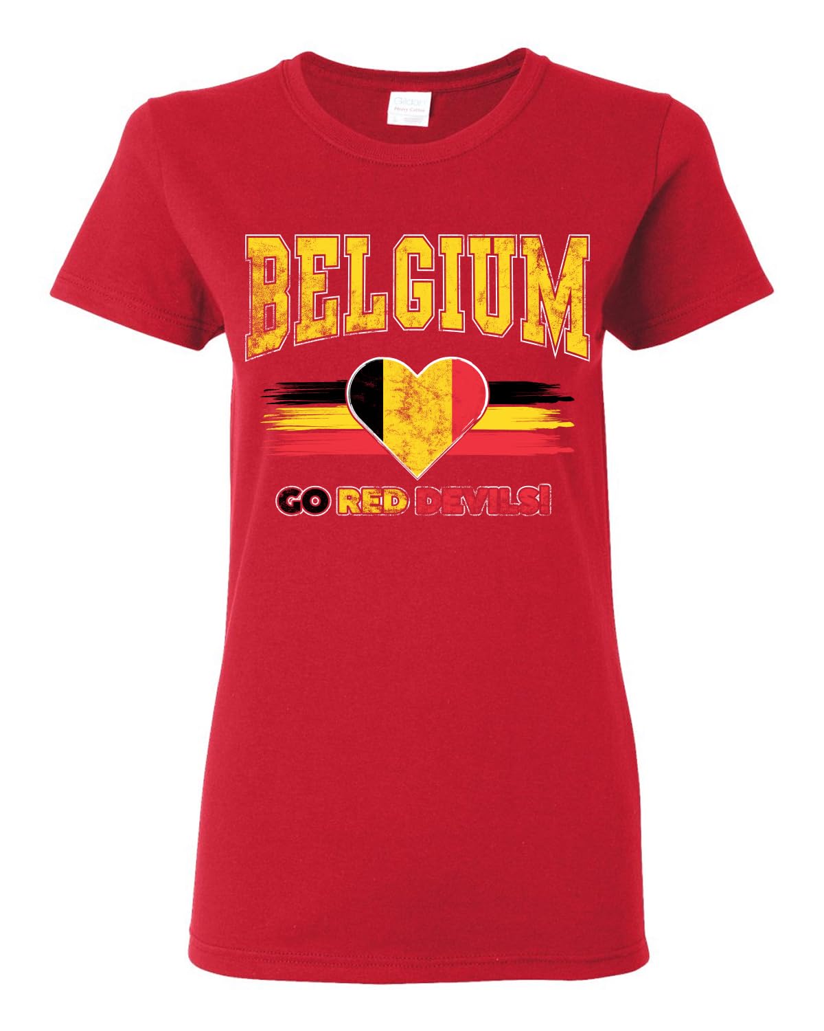 Flag Heart Soccer Fan | Women's Novelty Shirt | Game Day Gift for Her T-Shirt