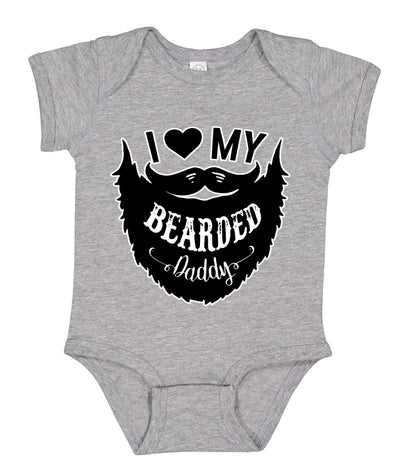 I Love My Bearded Daddy Funny Gift Idea Humor Baby Creeper Boys Girls Infant Bodysuit