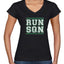 Grease The Poles Broad Street Phil Football Sports Womens Standard V-Neck Tee