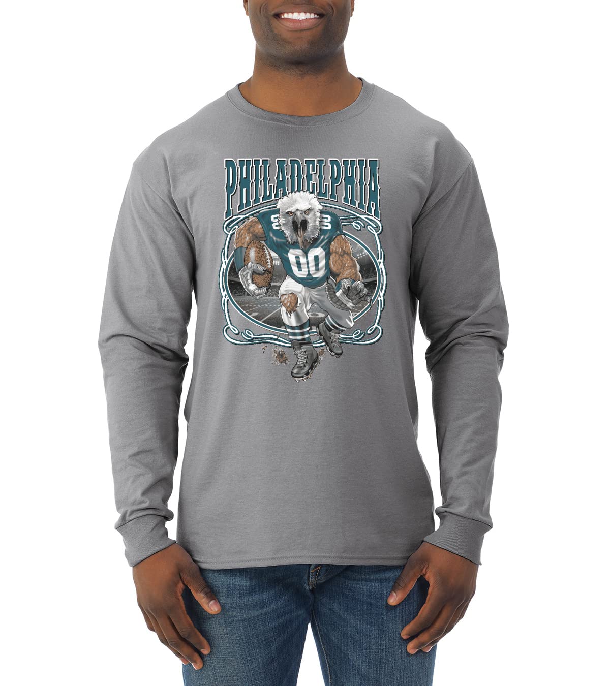 Phil Fan Fantasy Football Sports Mens Long Sleeve Shirt