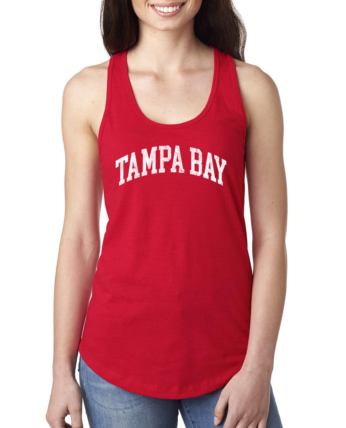 Classic Varsity College Style Fantasy Fan, Trendy Team Streetwear Sports Ladies Racerback Tank Top