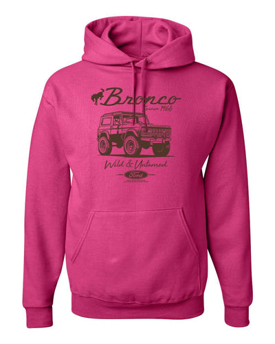 Ford Bronco Wild Untamed 1966 Vintage Cars and Trucks Unisex Hoodie Sweatshirt