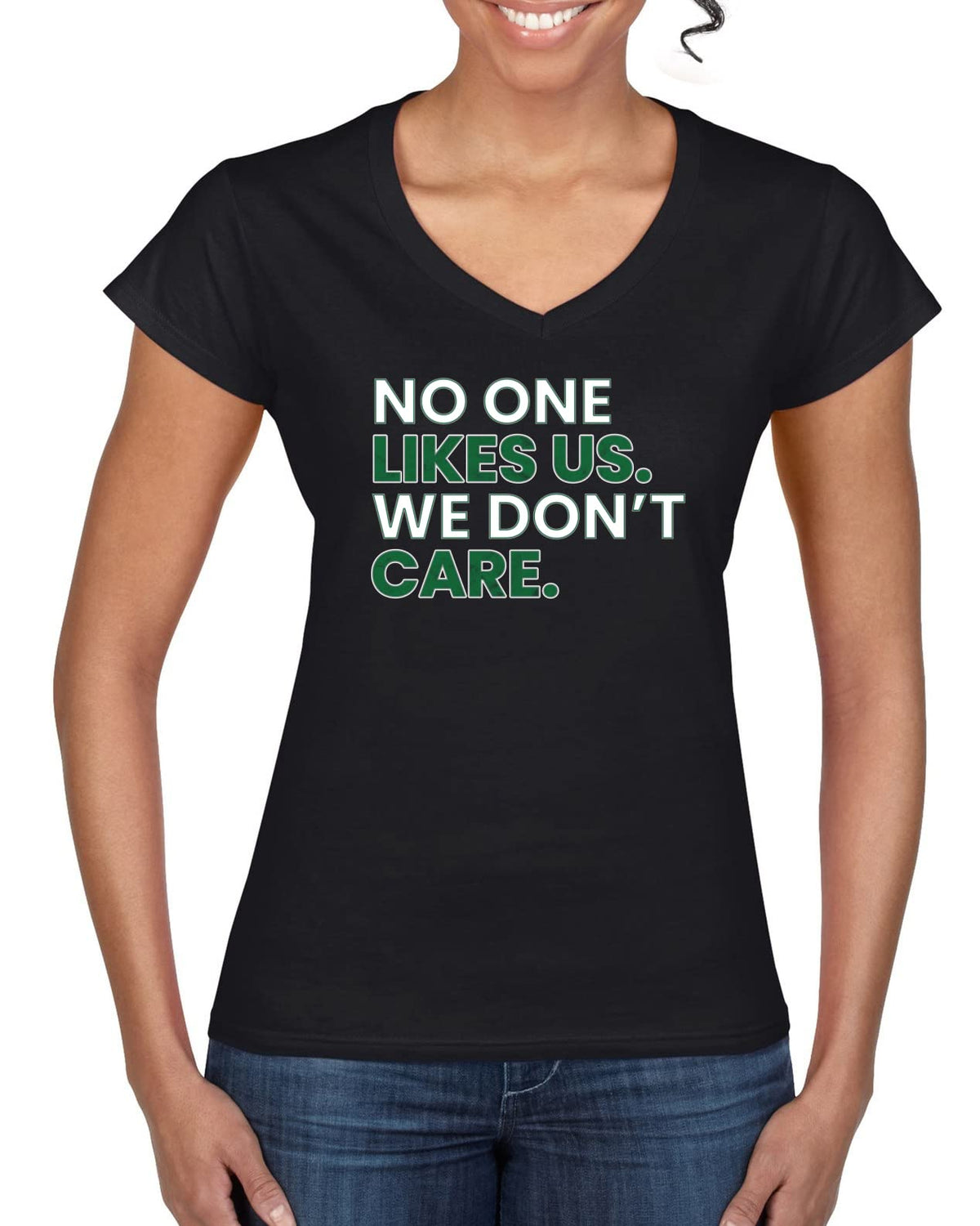 Grease The Poles Broad Street Phil Football Sports Womens Standard V-Neck Tee