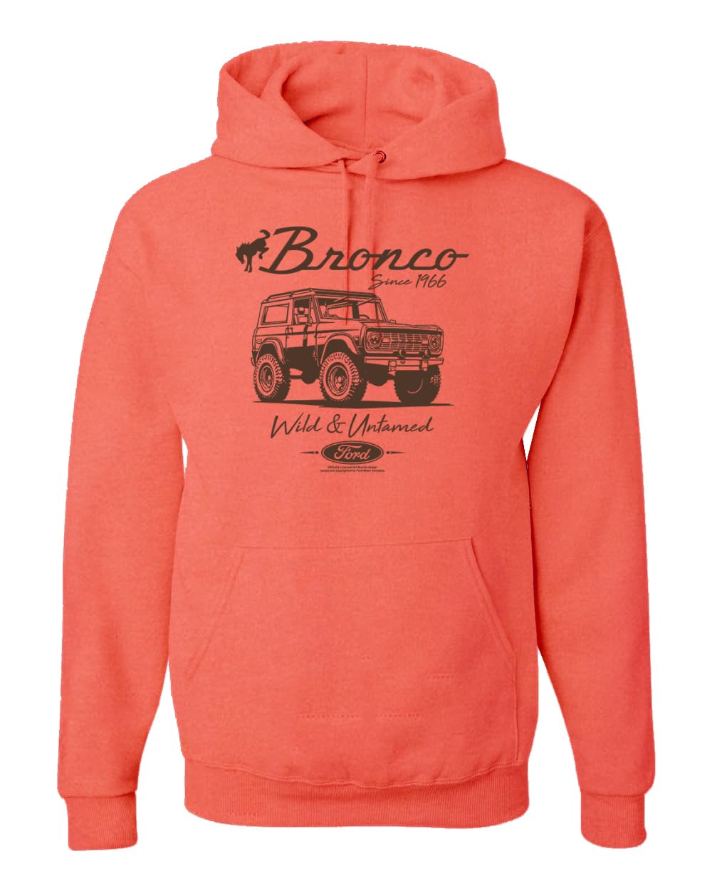 Ford Bronco Wild Untamed 1966 Vintage Cars and Trucks Unisex Hoodie Sweatshirt