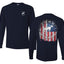 US Flag Ford Bronco Front and Back  Cars and Trucks Mens Long Sleeve Shirt