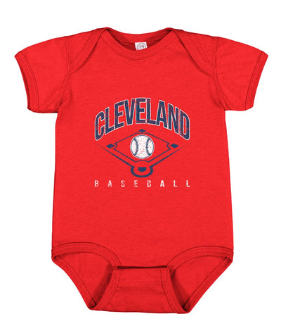 American Baseball Fan Vintage Distressed Field Sports Gift Baby Short-Sleeve Bodysuit