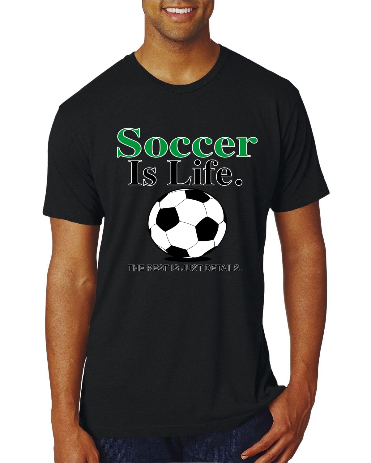 Soccer is Life, the Rest is Just Details Retro 90s Sports Mens Premium Tri Blend T-Shirt