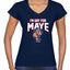 New England Fans NE Fantasy Football Sports Womens V-Neck Tee