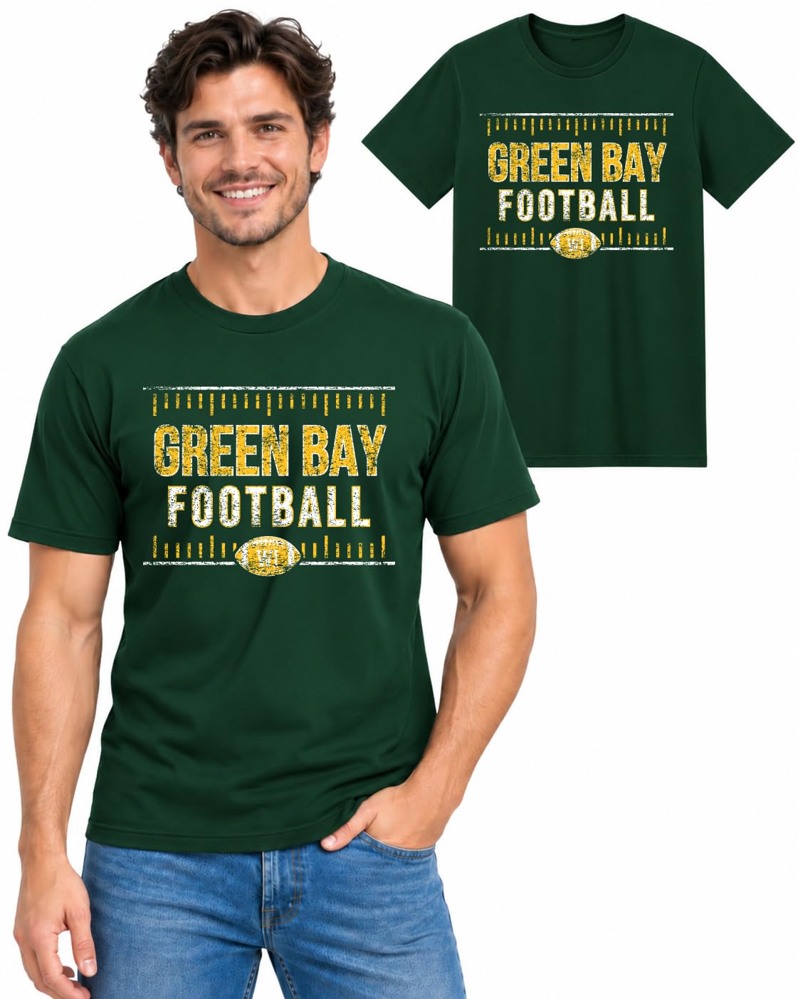 Football Fan City Tee Graphic TShirt for Men and Women Cotton Unisex Tee