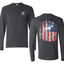 US Flag Ford Bronco Front and Back  Cars and Trucks Mens Long Sleeve Shirt