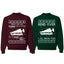 Tree That Big Bend Over and I'll Show You Ugly Christmas Matching Couples Unisex Crewneck Sweatshirt