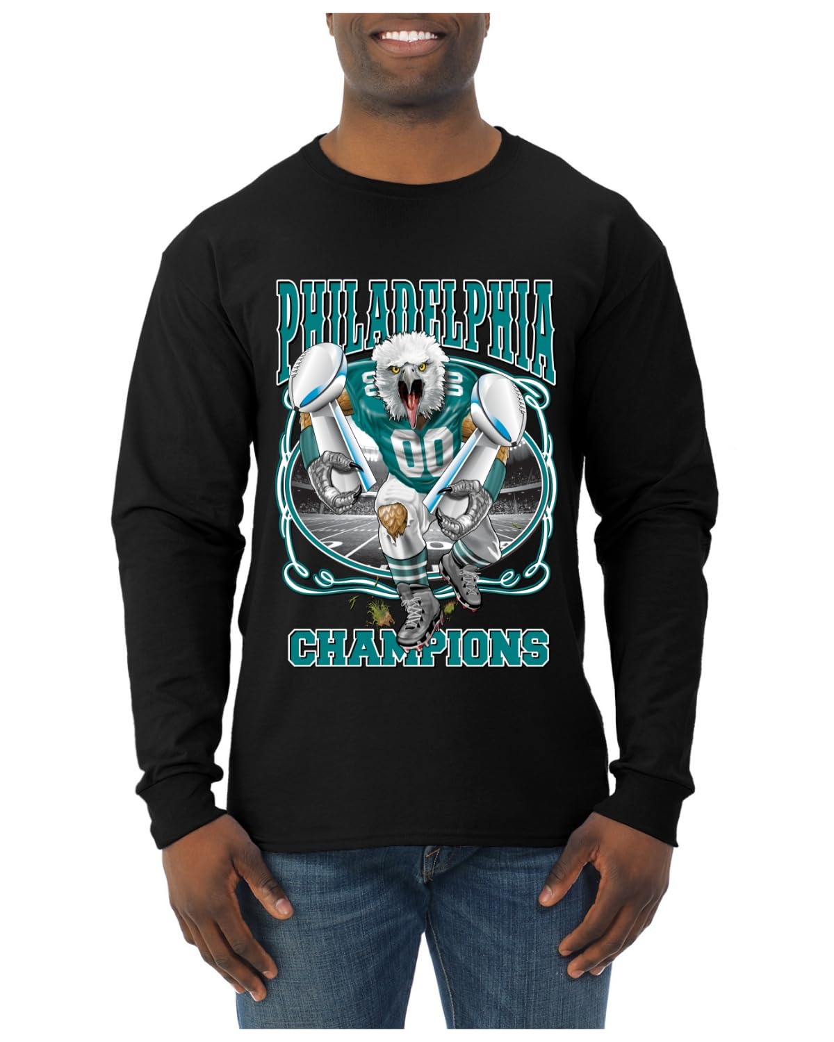 Phil Fan Fantasy Football Sports Mens Long Sleeve Shirt