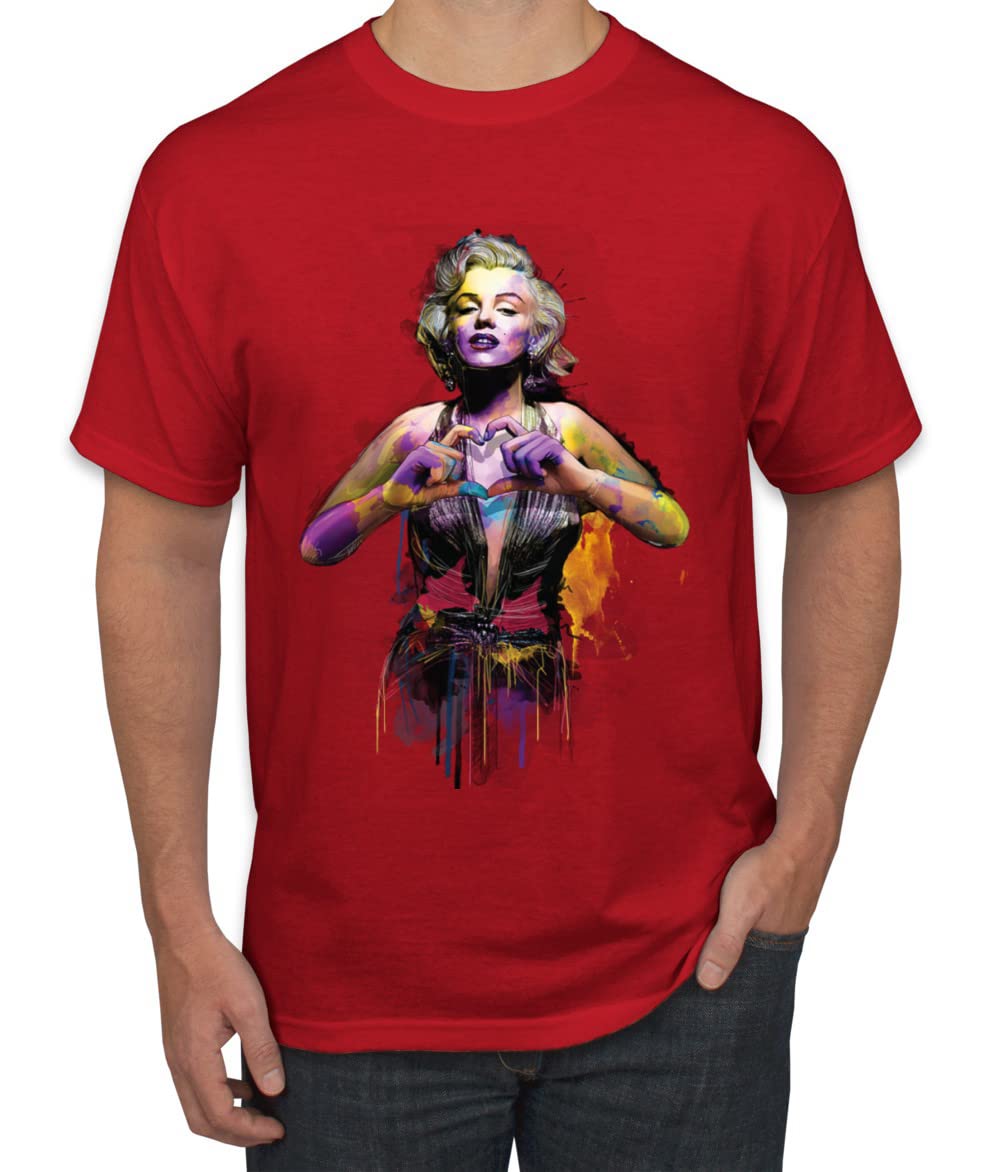 Marilyn Watercolor Love Pop Culture Men's Graphic T-Shirt