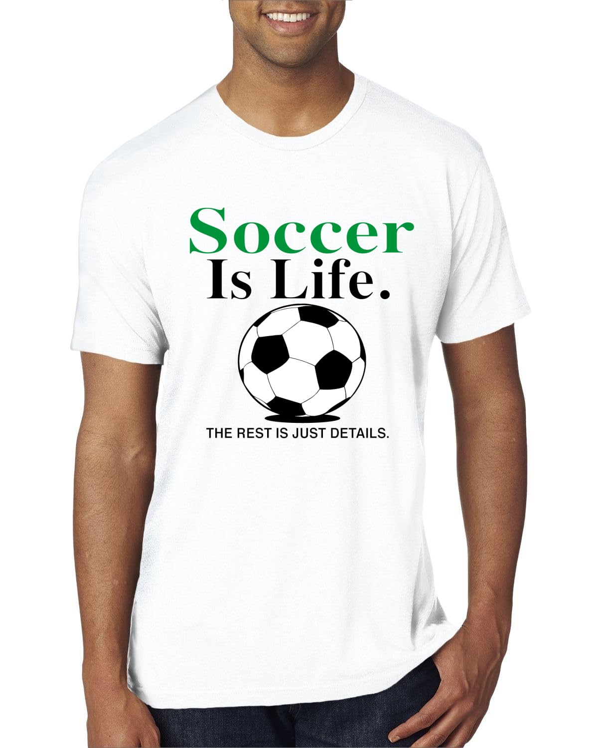 Soccer is Life, the Rest is Just Details Retro 90s Sports Mens Premium Tri Blend T-Shirt