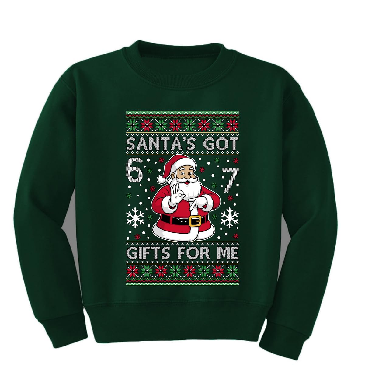 6 7 Numbers Six Seven Unisex Boys Girls Crewneck Sweatshirt