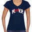New England Fans NE Fantasy Football Sports Womens V-Neck Tee