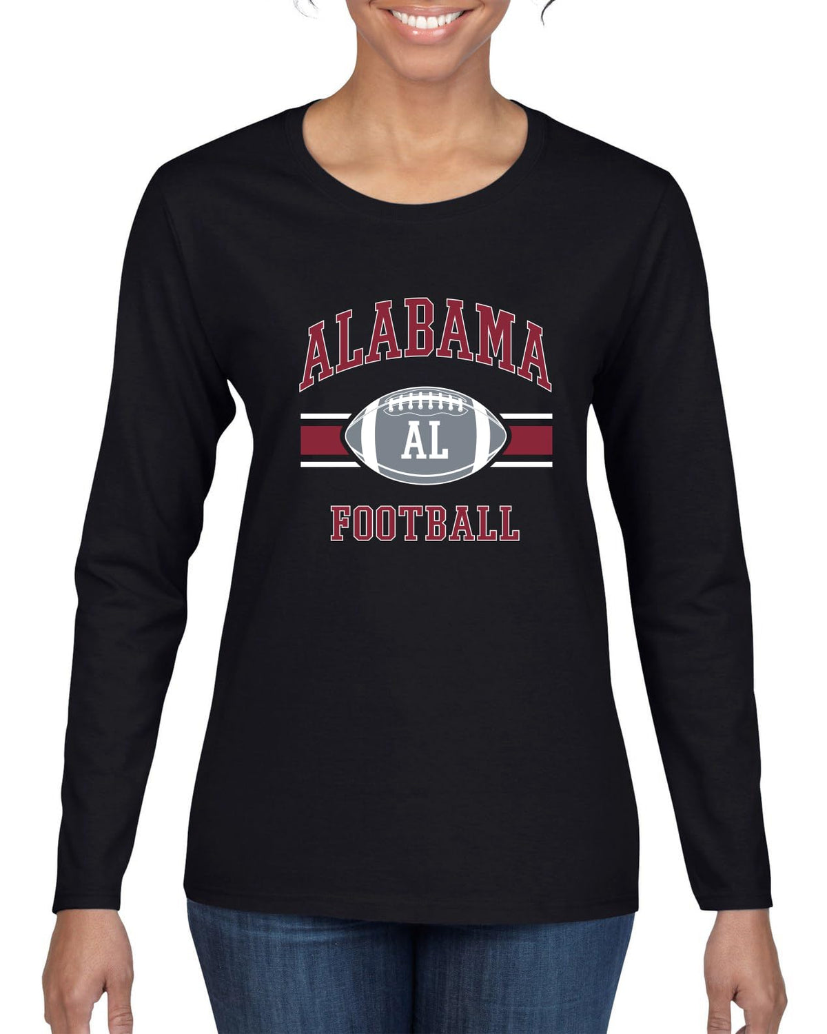 College Football Fan Vintage American Team Design, Retro USA Sports Women's Long Sleeve T-Shirt