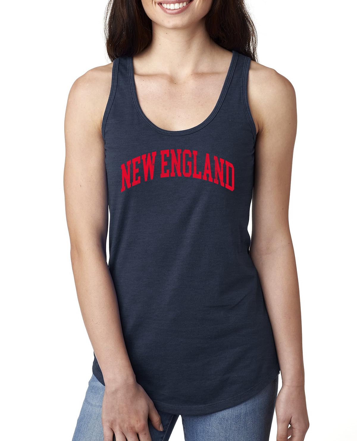 Classic Varsity College Style Fantasy Fan, Trendy Team Streetwear Sports Ladies Racerback Tank Top
