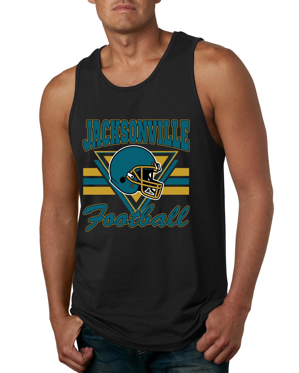 Vintage American Footbal Team Fan Helmets Sports Mens Tank Top