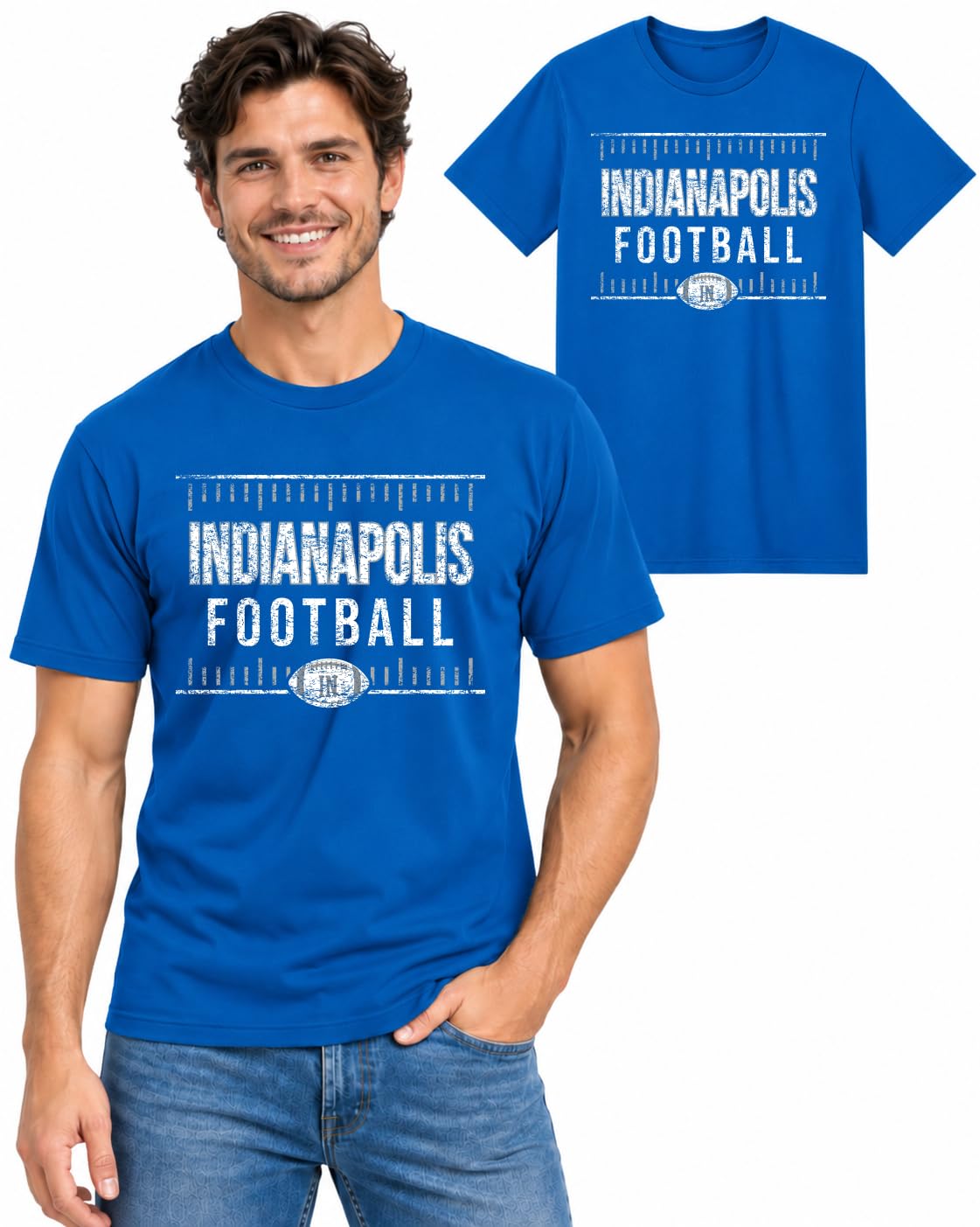 Football Fan City Tee Graphic TShirt for Men and Women Cotton Unisex Tee