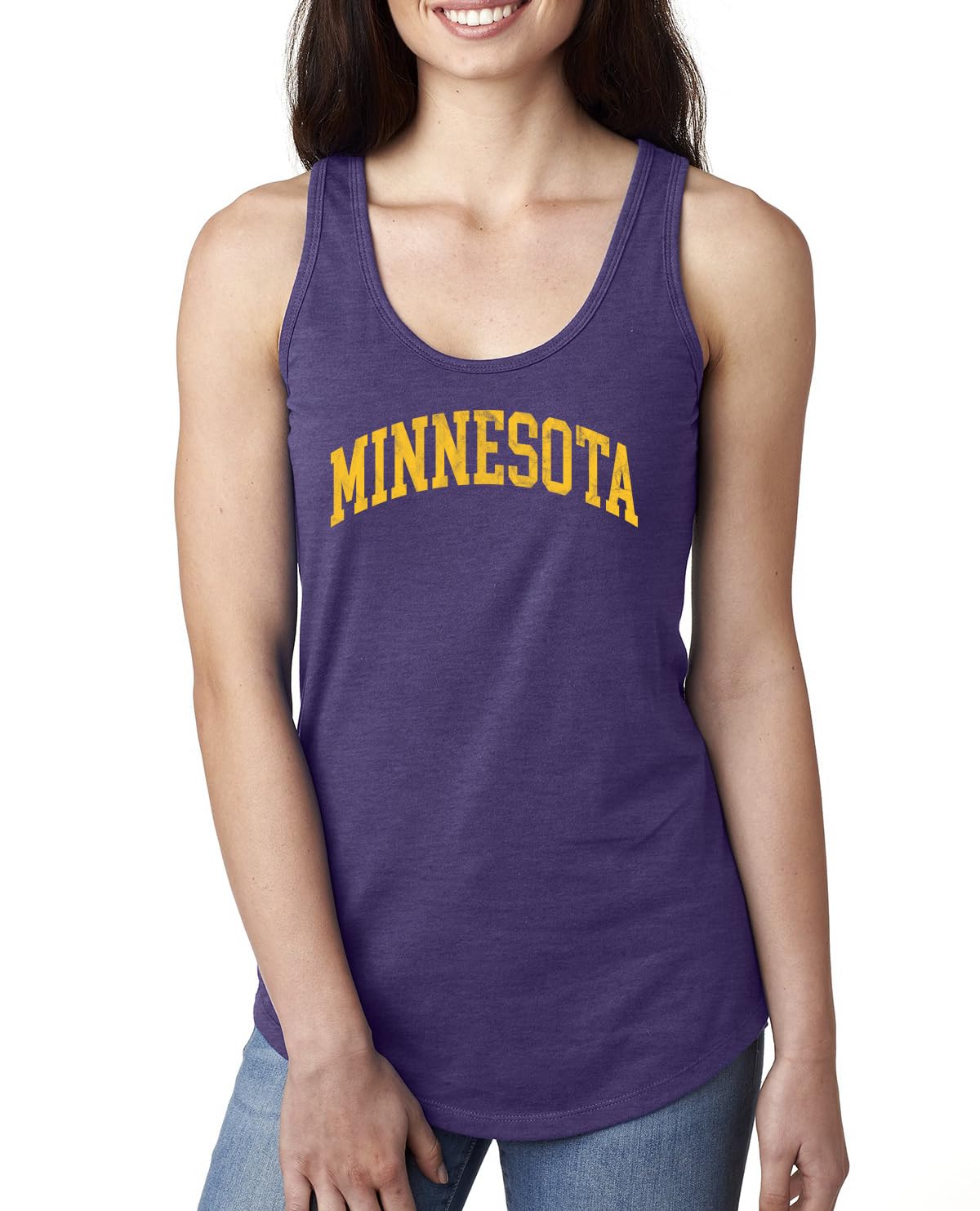 Classic Varsity College Style Fantasy Fan, Trendy Team Streetwear Sports Ladies Racerback Tank Top