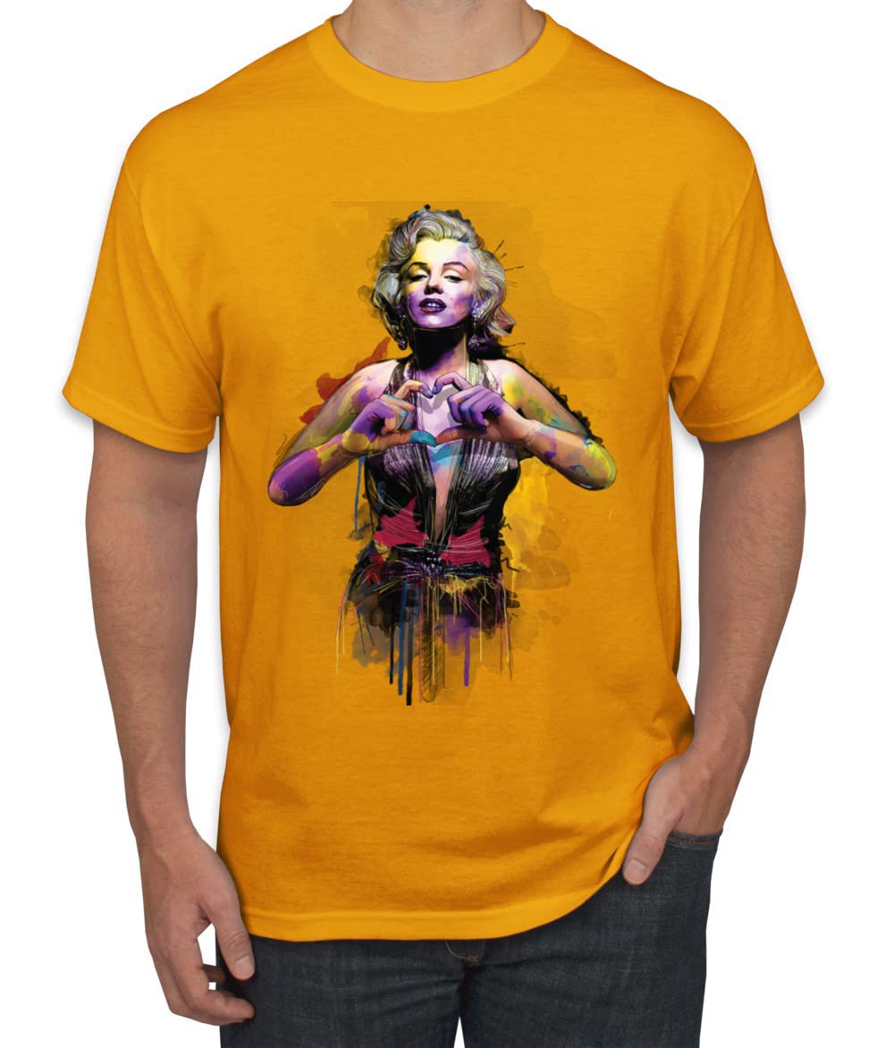 Marilyn Watercolor Love Pop Culture Men's Graphic T-Shirt