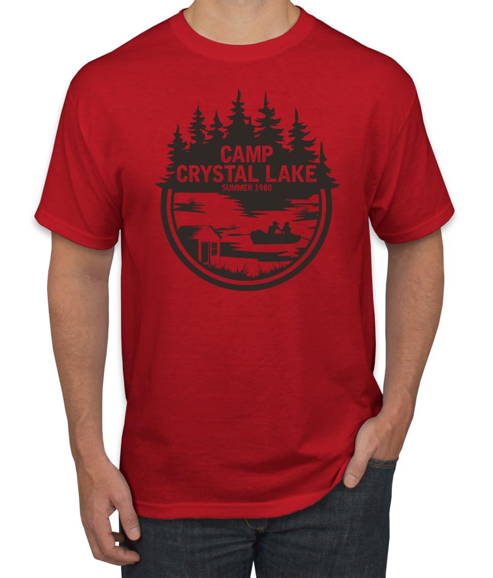 Camp Crystal Lake Retro NJ 80s Horror Movie Jason Pop Culture Men's T-Shirt
