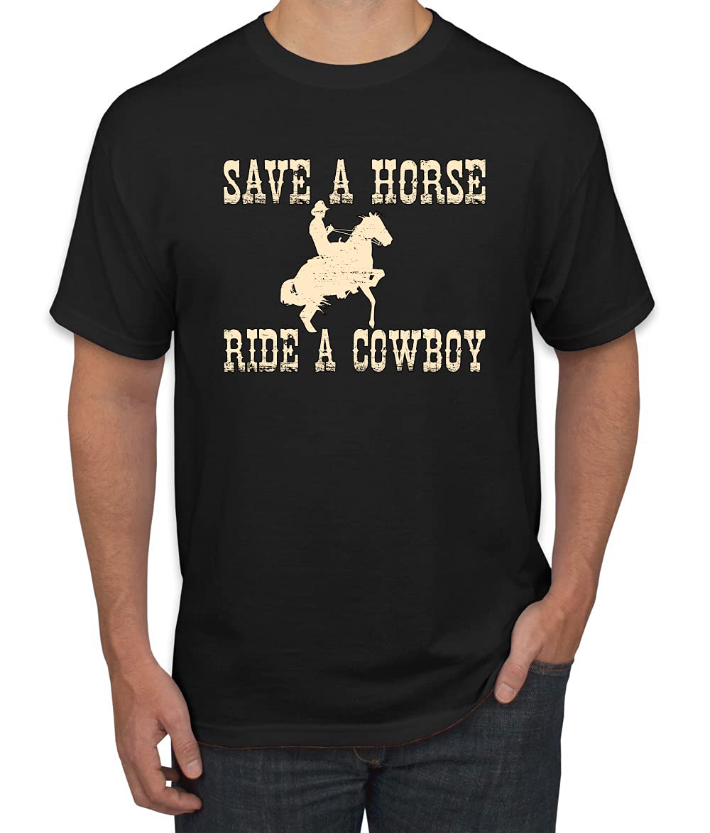 Save A Horse Ride A Cowboy Pop Culture Men's Graphic T-Shirt