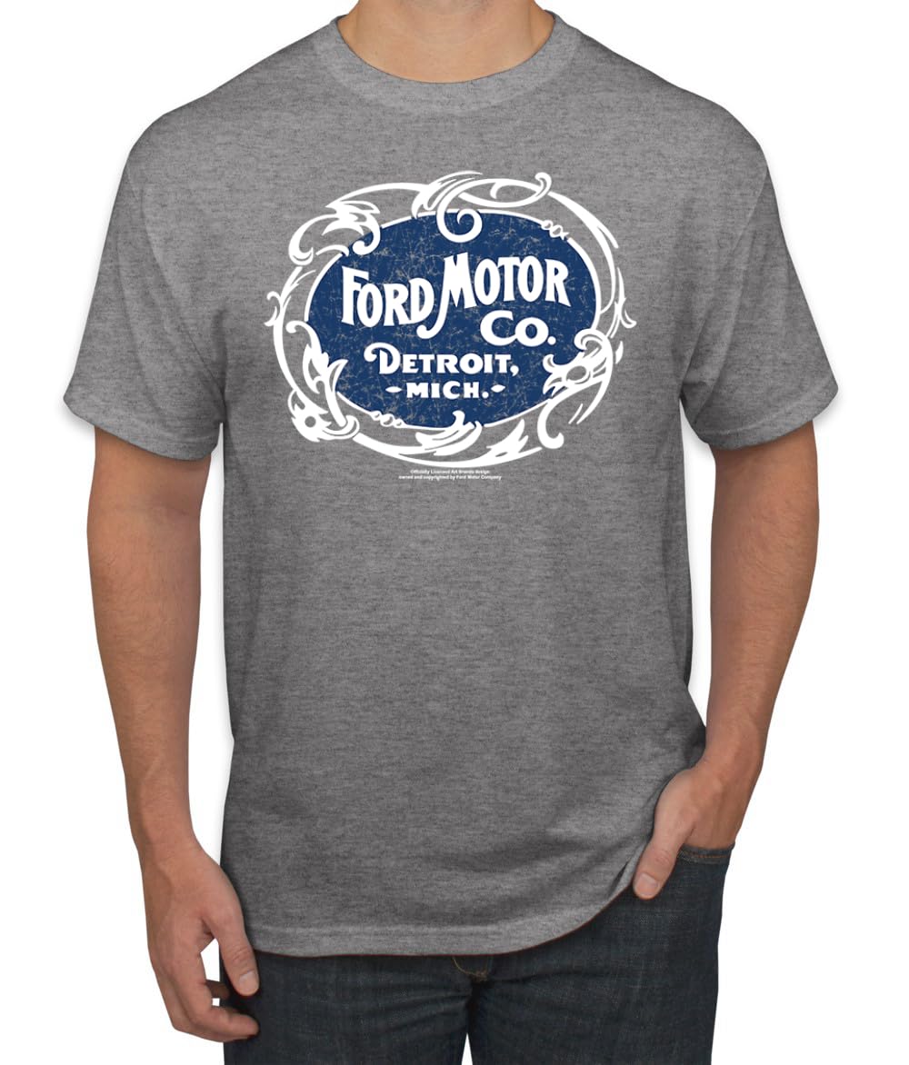 Ford Motor Co Detroit Michigan Classic Vintage Car Company Logo Cars and Trucks Men's T-Shirt