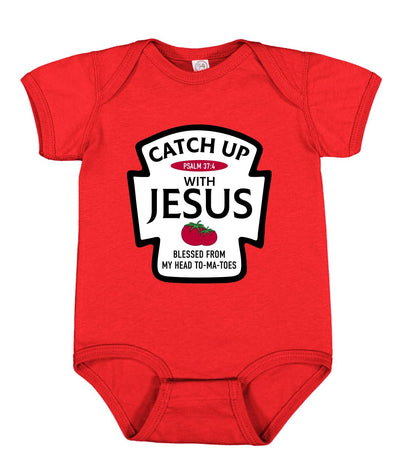 Funny Jesus Christ Condiment Inspirational/Christian Baby Creeper Boys Girls Infant Bodysuit