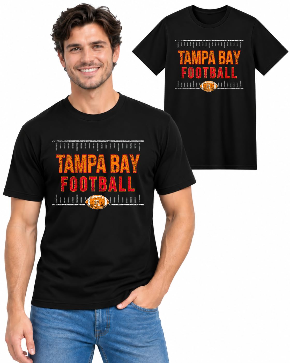 Football Fan City Tee Graphic TShirt for Men and Women Cotton Unisex Tee