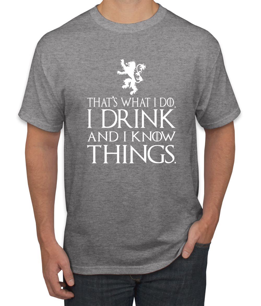 I Drink and I Know Things Tyrion GOT White Pop Culture Men's T-Shirt