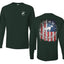 US Flag Ford Bronco Front and Back  Cars and Trucks Mens Long Sleeve Shirt