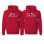 Boy Friend Girl Friend Funny Friends Font Classic His and Hers Matching Couples Hoodie Sweater Set