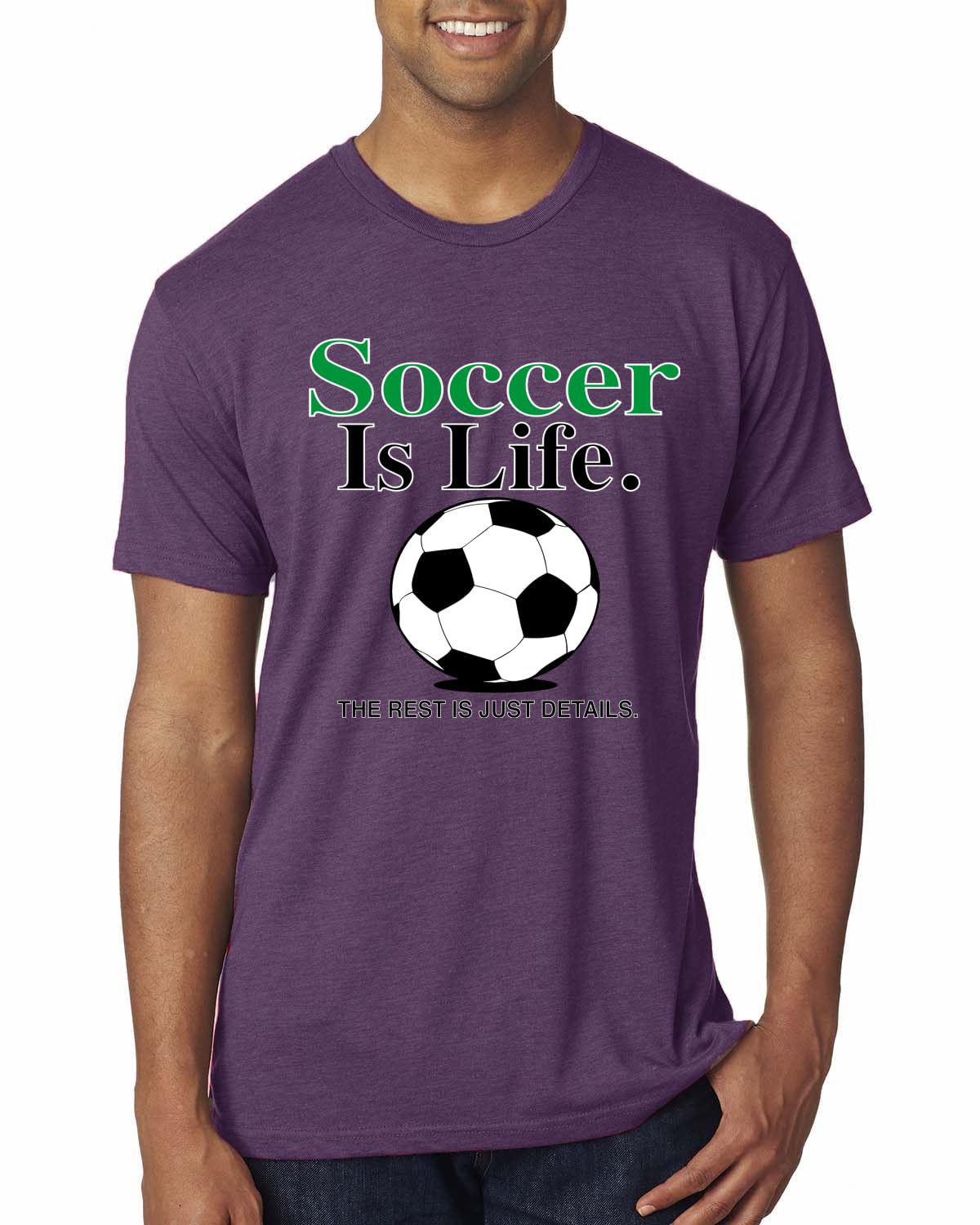 Soccer is Life, the Rest is Just Details Retro 90s Sports Mens Premium Tri Blend T-Shirt