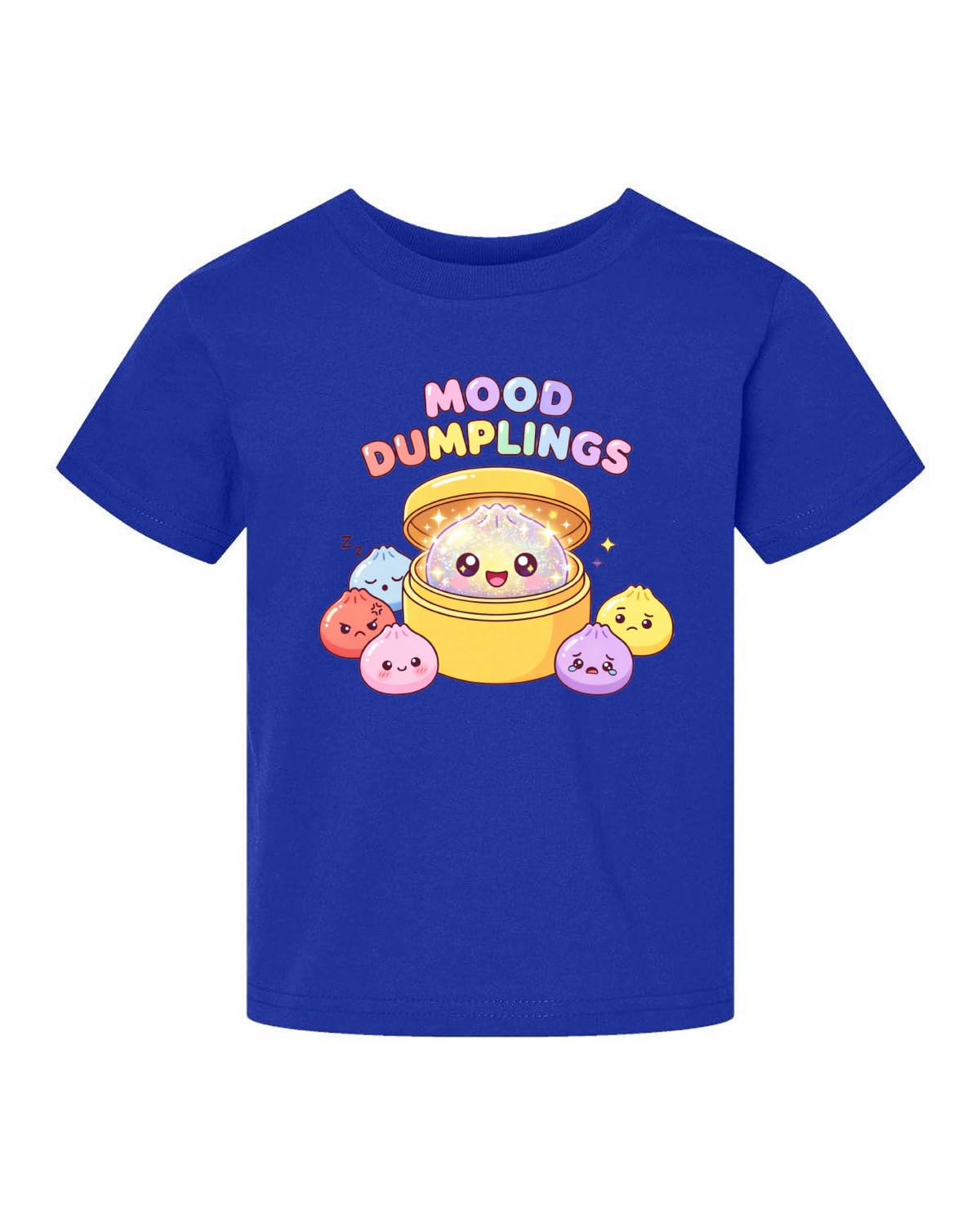 Mood Dumplings Kawaii Cute Dim Sum Emotional Dumpling Anime Food Lover Pop Culture Toddler Crew Graphic T-Shirt